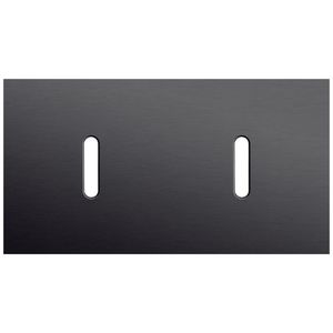 Tweevoudige afdekpl. horizontaal 71mm centerafstand twee enk