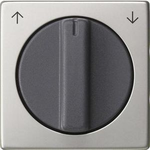Afdekking draaiknop jaloezie System 55 edelstaal