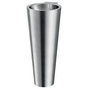 Wastafel zonder kraangat met overloop RVS 304 mat 124170