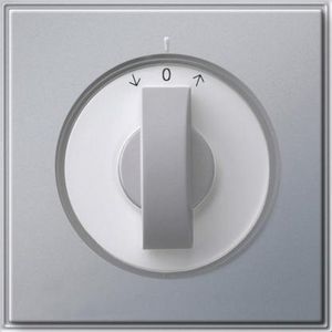 Afdekking draaiknop tijdschakelaar + jaloezie Gira TX_44 (SW IB) kl.alu