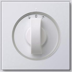 Afdekking draaiknop tijdschakelaar + jaloezie Gira TX_44 (SW IB) z.wit
