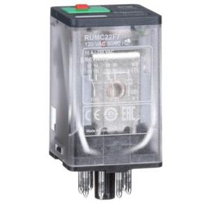 Universeel insteekrelais 2M/V 120V AC 10A LE RUM VVE=10