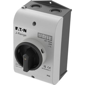 Hoofdschakelaar 3-polig 40Aan-Uit opbouw witte behuizing kn