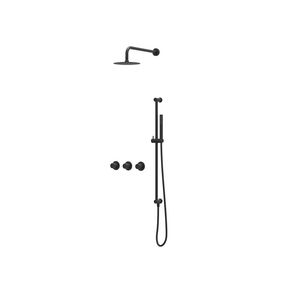 Afbouwdeel regendouche Combiset Bond 4 inbouwthermostaat mat zwart CSB4EXMZAAAB excl. inbouwbox