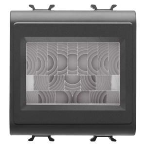IR DETECTOR-FLUSH MOUNTING-WIRED BURGLAR ALARM-BLACK-CHORUSM