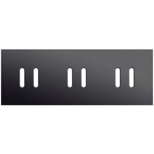 Drievoudige afdekpl. horizontaal 71mm centerafstand drie twe