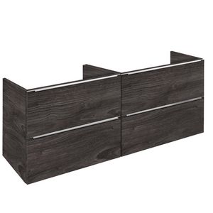 Onderkast (160x50cm) met 4 lades met greeplijst - M2 - Café Noir