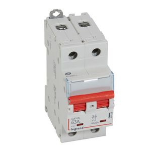 Lastschakelaar DX3 2-polig 63A rode hendel