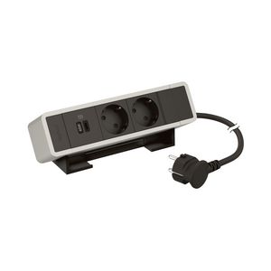Bureaublk a.zwrt-2contactdoos+USB typeC 45W