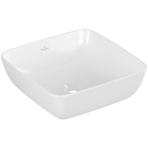 Opzetwaskom vierkant ARTIS 410x410mm wit Alpin wit zonder overloop