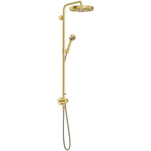Showerpipe 280 1 straalsoort EcoSmart inbouw thermostaat AXOR One Brushed Brass