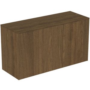 Conca wastafelmeubel 100x37x55cm 1 lade afdekblad zonder uitsnijding dk walnut