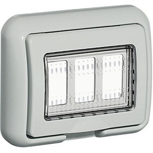 Afdekplaat Idrobox 55 3 modulen . verticaal grijs