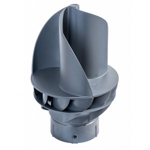 Windgedreven kap /ventilator SILAIRO grijs RAL7024 Ø110mm / Ø125mm