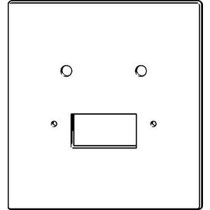 Afdekplaat glas RAL9016