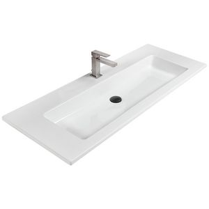 Wastafel 20 glans wit 121cm 1x kom m.1x kraangat (i.c.m. meubel)