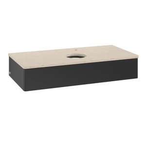 Wastafelonderkast Antao 1000x190x500mm Black Matt Lacquer L09053PD
