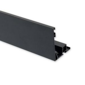 Gordijnprofiel VP4 met lijst zwart RAL9005 L=200cm