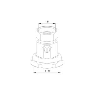 Soldeerkopp.m.afsl G1 1/2x28 mess.knel /set