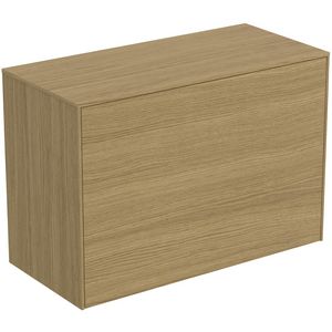 Conca wastafelmeubel 80x37x55cm 1 lade afdekblad zonder uitsnijding light oak