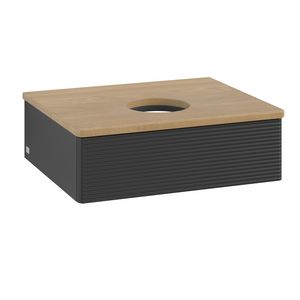 Wastafelonderkast Antao 600x190x500mm Black Matt Lacquer L07111PD