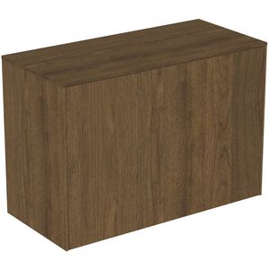 Conca wastafelmeubel 80x37x55cm 1 lade afdekblad zonder uitsnijding dark walnut