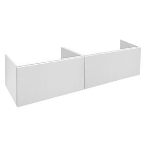 Onderkast (140x45cm) met 2 lades hoog naast elkaar push-to-open - Walnut