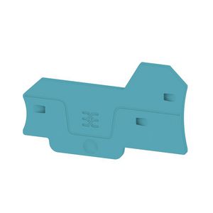 Afsluit- eindplaat blauw h:66.3mm b:2.1mm V-0 Wemi VVE=20