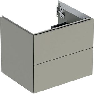 Wastafelonderkast 2x la 60cm greige mat ONE