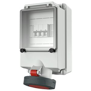 Wandcontactdoos 63A 5-polig  6H 400V IP67 + autom.