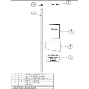 Drain hose f. WC version for WC-1/WC-3