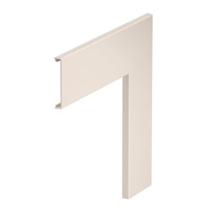 Deksel platte hoek, glad polyvinylchlorid creme wit 9001