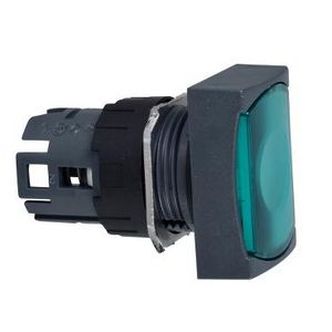 Kop voor verlichte rechthoekige drukknop Ø16mm Groen