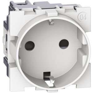 Sierplaat contactdoos schuko wit 2 modulen LivingNow