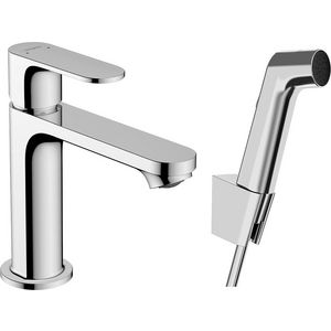 Rebris S 1-hendel wastafelkraan 110 met bidet handdouche en doucheslang 160cm chroom 72215000