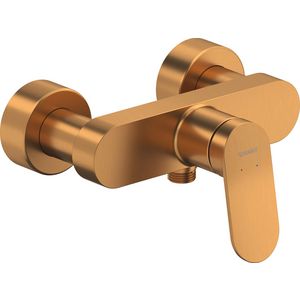 Wave 1-hendel douchemengkraan hoh 150mm brons geborsteld incl. S-koppelingen