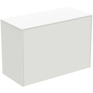 Conca wastafelmeubel 80x37x55cm 1 lade afdekblad zonder uitsnijding matt white