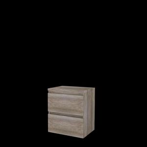 Set START-46 onderkast scotch oak 60cm greeploos 2x la tbv opbouwkom excl. afdekplaat (S46GL60TSO)