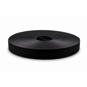 Rol a 22,5m. tweezijdig klittenband 20mm zwart flex