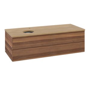 Wastafelonderkast Antao 1200x360x500mm Warm Walnut K22051HM