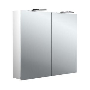 Led-spiegelkast Pure-2 Style 800mm aluminium opbouw 2 deuren H=721mm