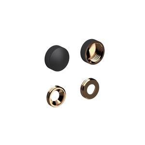 Set van 2 Fold schroef afdekkapjes, mat zwart