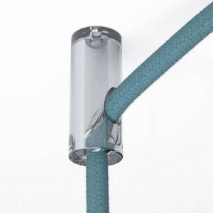 Plafond snoerklem buis plastic voor textielsnoer transparant