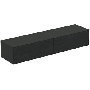 Conca wastafelmeubel 200x50x37cm 2 laden afdekblad zonder uitsnijding smoked oak