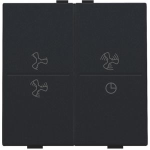 2-voudige toets ventilatoropdruk 0 - 3 RF schakelaar black