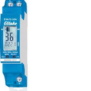 1-fase DIN-rail energiemeter met display voor maximaal 32A.