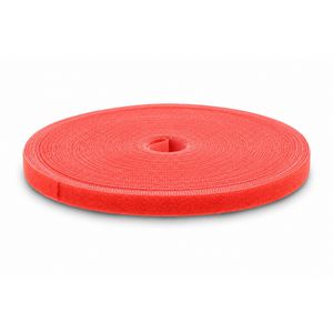 Rol a 22,5mtr. 2-zijdig klittenband 12.5mm rood sterk