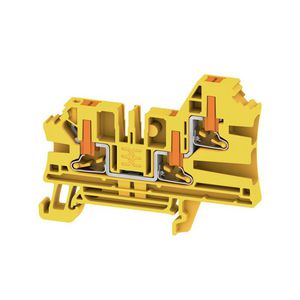 Doorvoerklem PUSH IN geel 4mm² 32A 1000V 2872070000 VVE=50