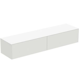 Conca wastafelmeubel 200x50x37cm 2 laden afdekblad zonder uitsnijding matt white
