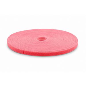 Rol a 25m. Tweezijdig klittenband 10mm rood rol